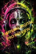 Cyber Neon Mind — Póster Psicodélico Futurista con IA y Audífonos
