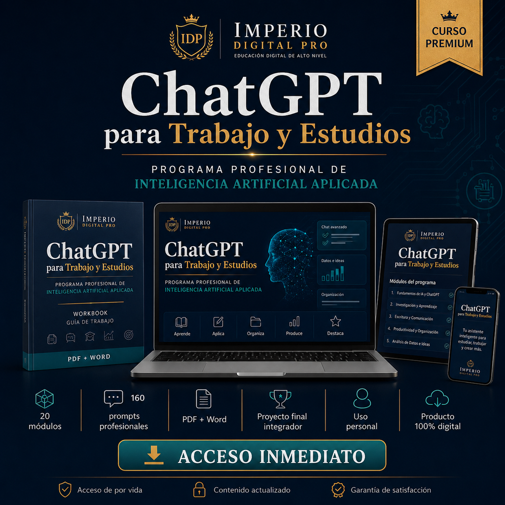 ChatGPT para Trabajo y Estudios | Curso Profesional de Inteligencia Artificial Aplicada