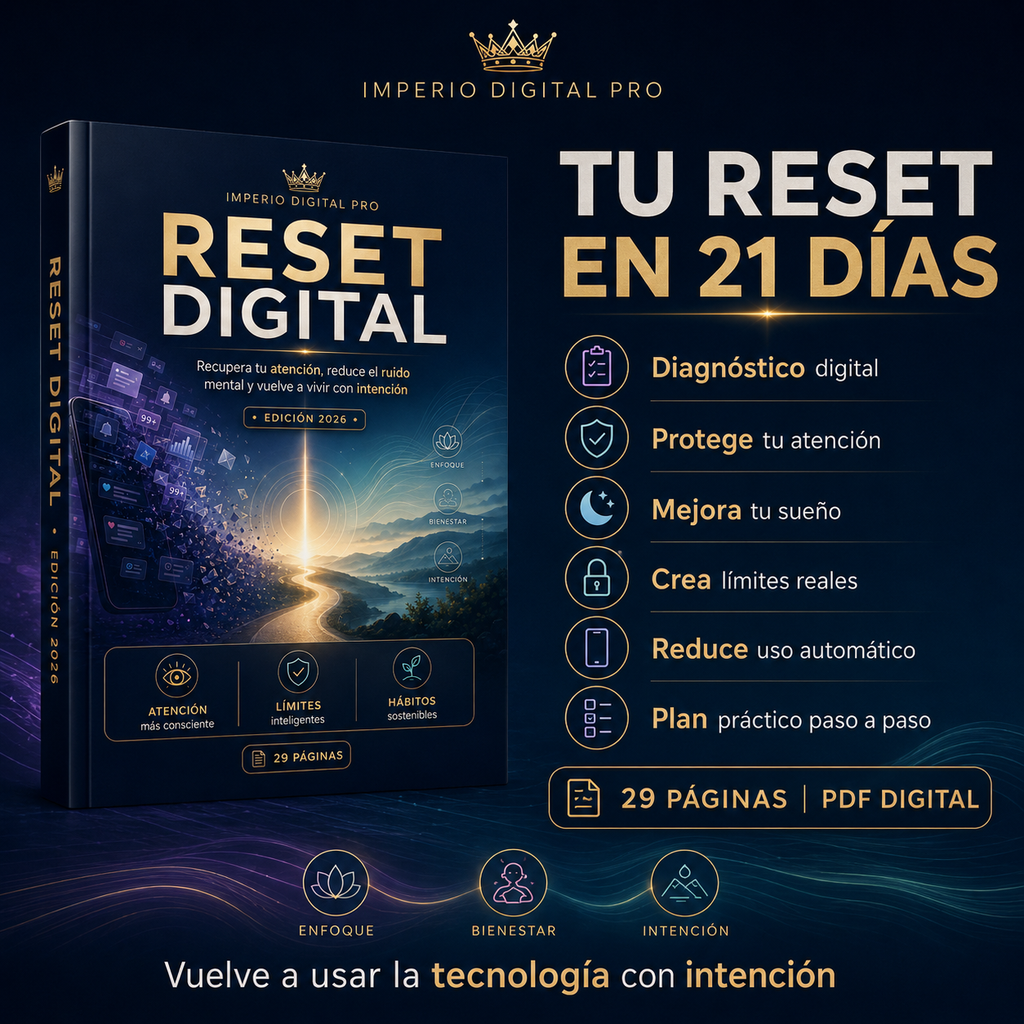 Reset Digital  Recupera tu atención, reduce el ruido mental y vuelve a vivir con intención