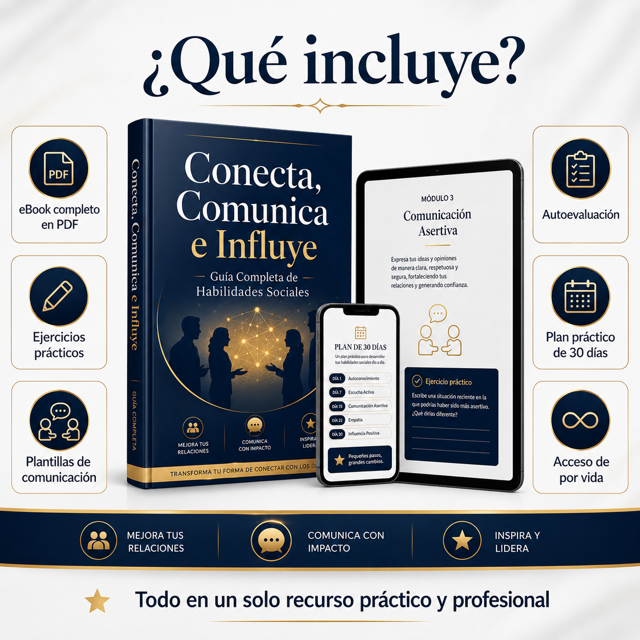 Conecta, Comunica e Influye | Guía Completa de Habilidades Sociales eBook