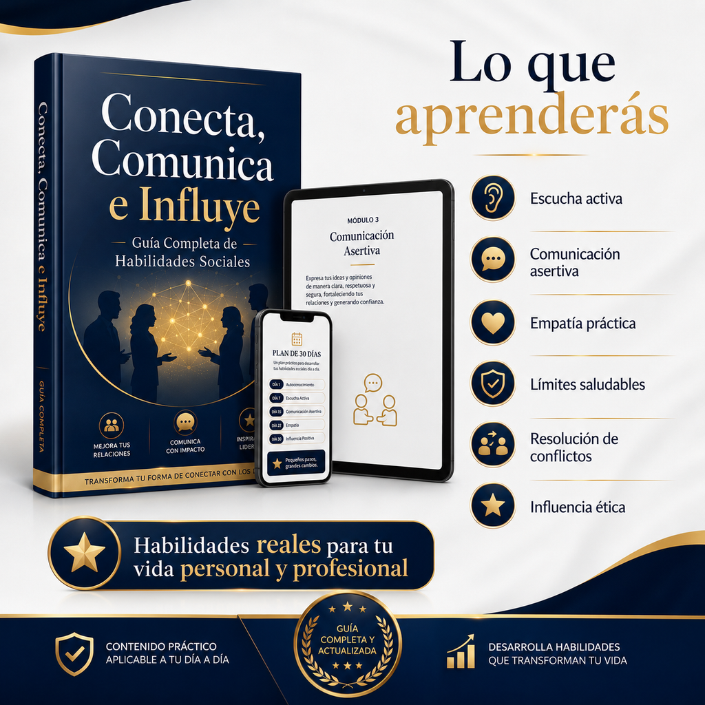 Conecta, Comunica e Influye | Guía Completa de Habilidades Sociales eBook