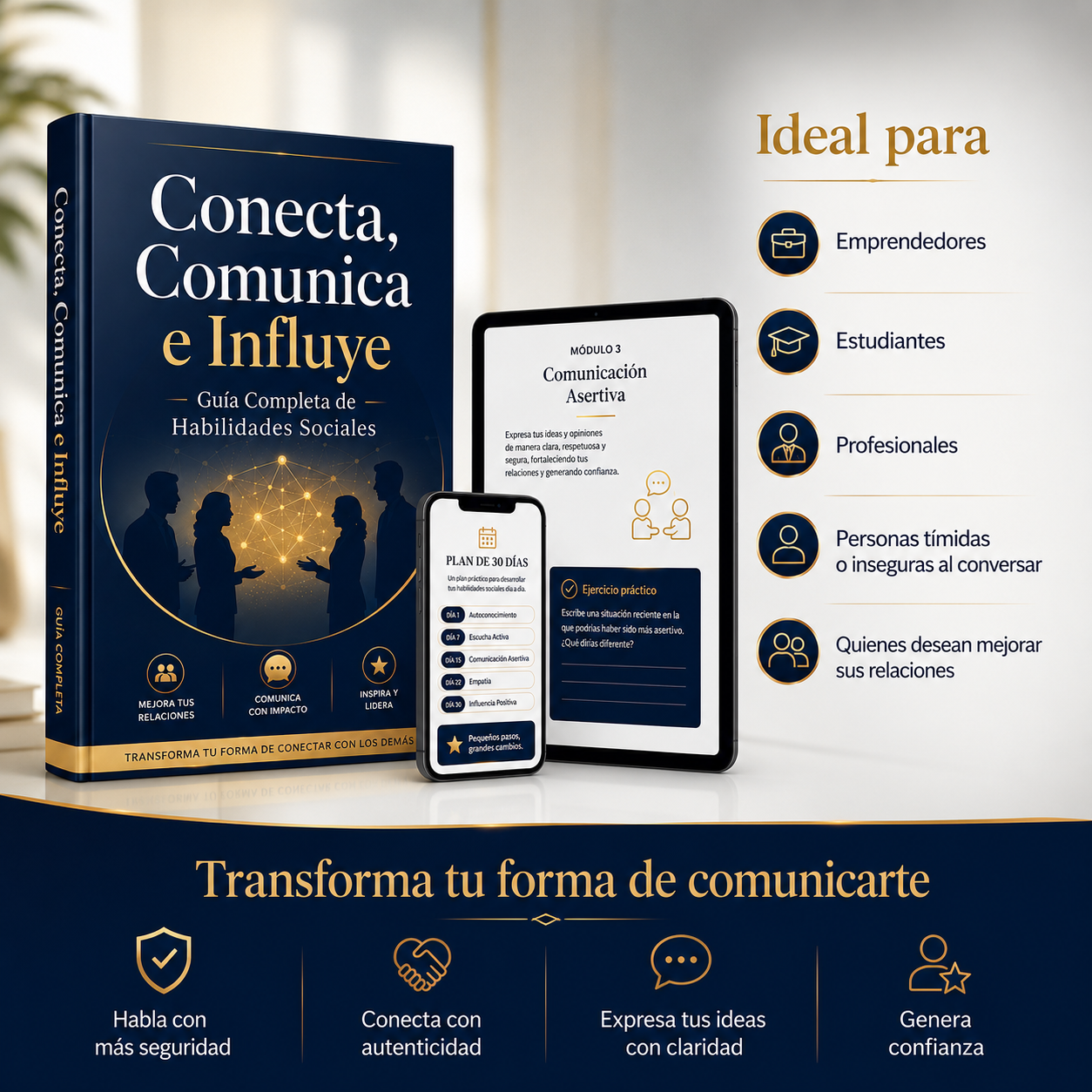 Conecta, Comunica e Influye | Guía Completa de Habilidades Sociales eBook