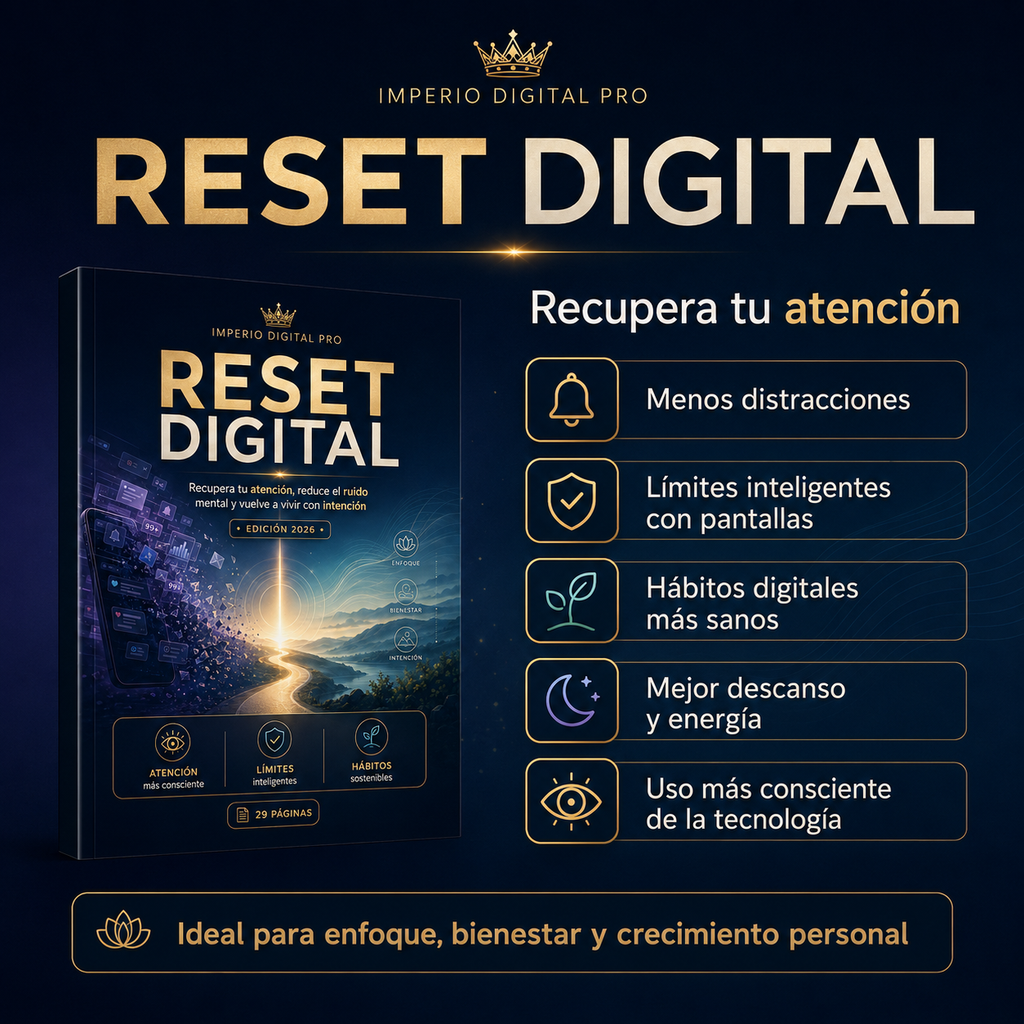 Reset Digital  Recupera tu atención, reduce el ruido mental y vuelve a vivir con intención