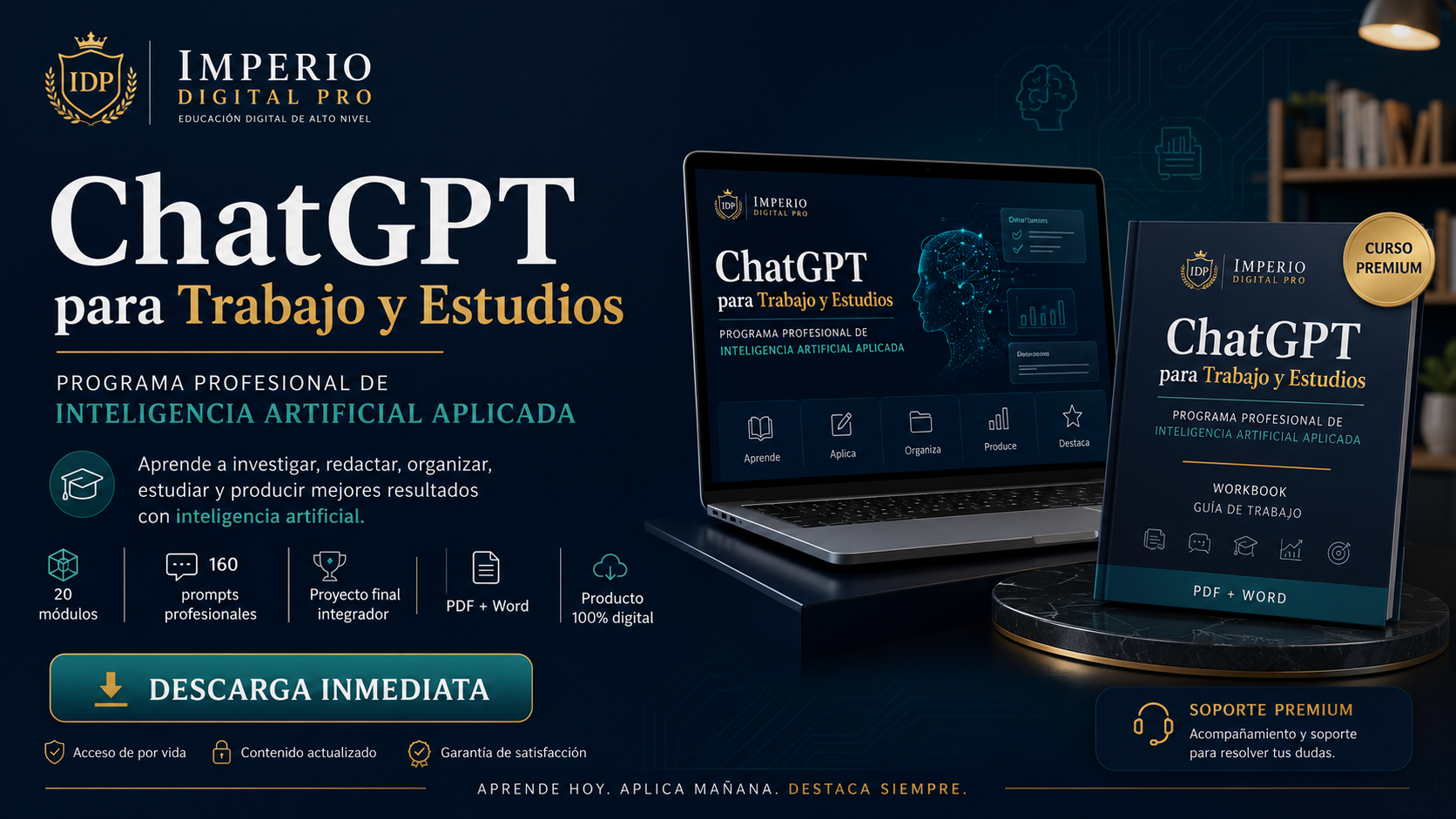 ChatGPT para Trabajo y Estudios | Curso Profesional de Inteligencia Artificial Aplicada