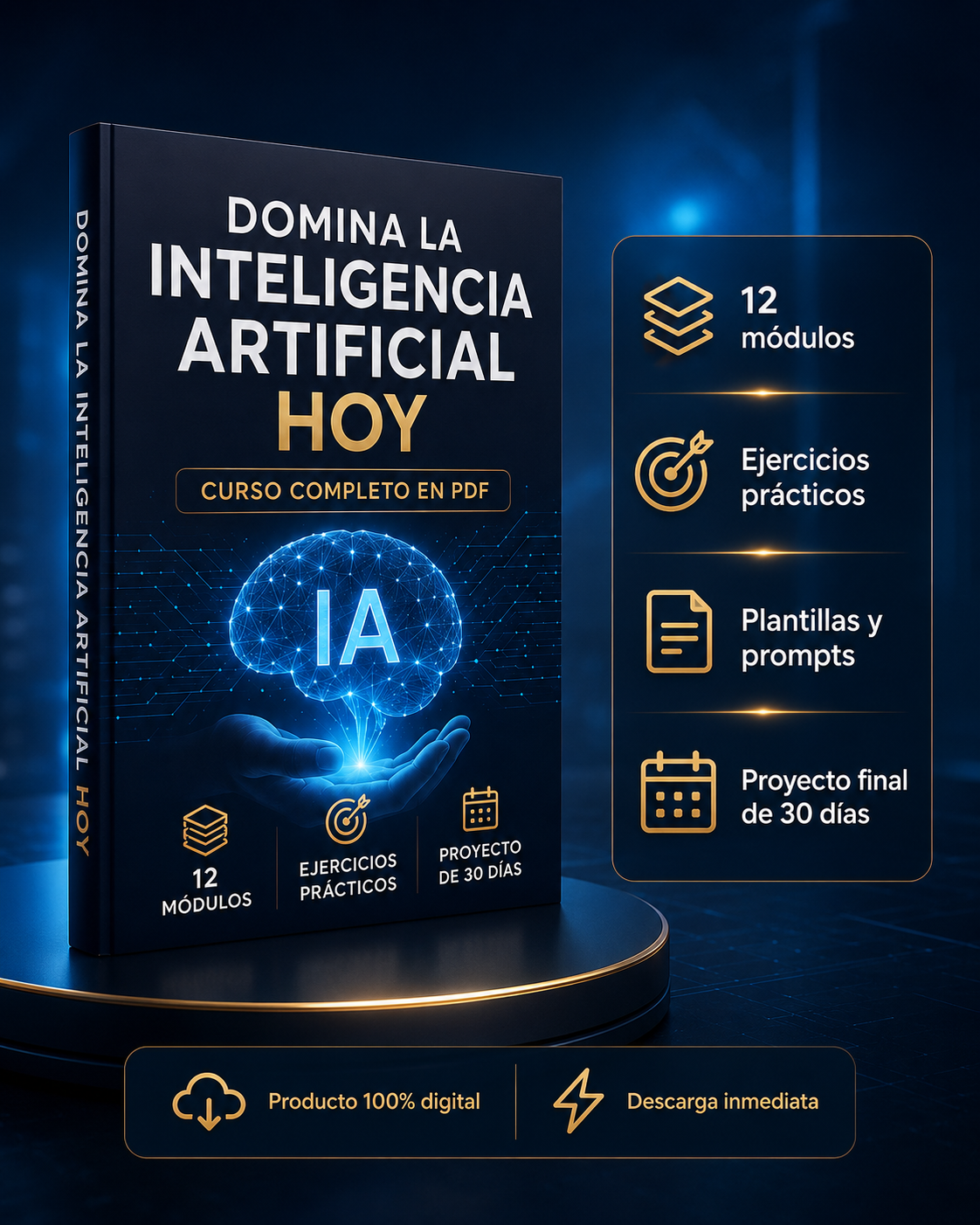 Domina la Inteligencia Artificial Hoy — Curso Completo en PDF y Word