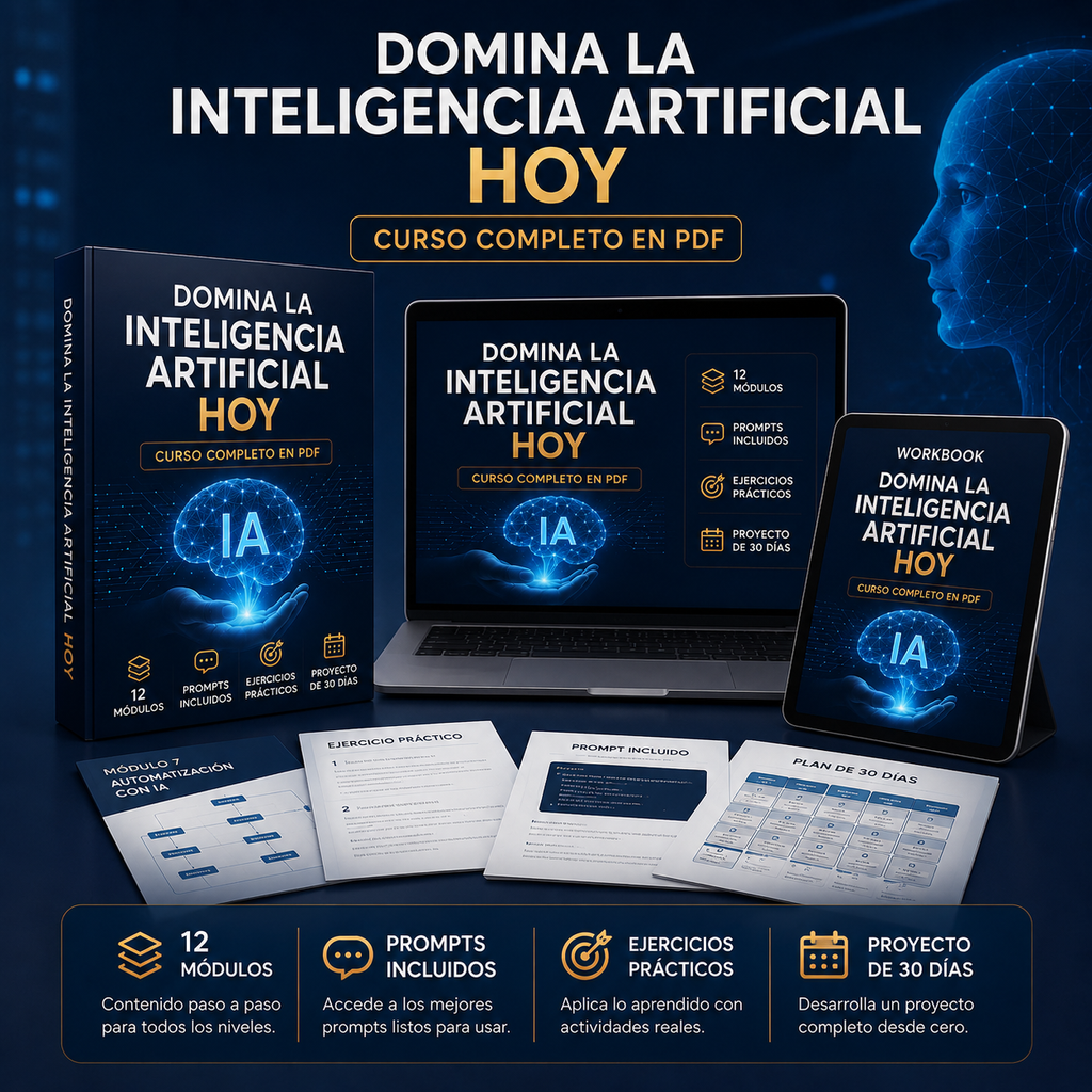Domina la Inteligencia Artificial Hoy — Curso Completo en PDF y Word