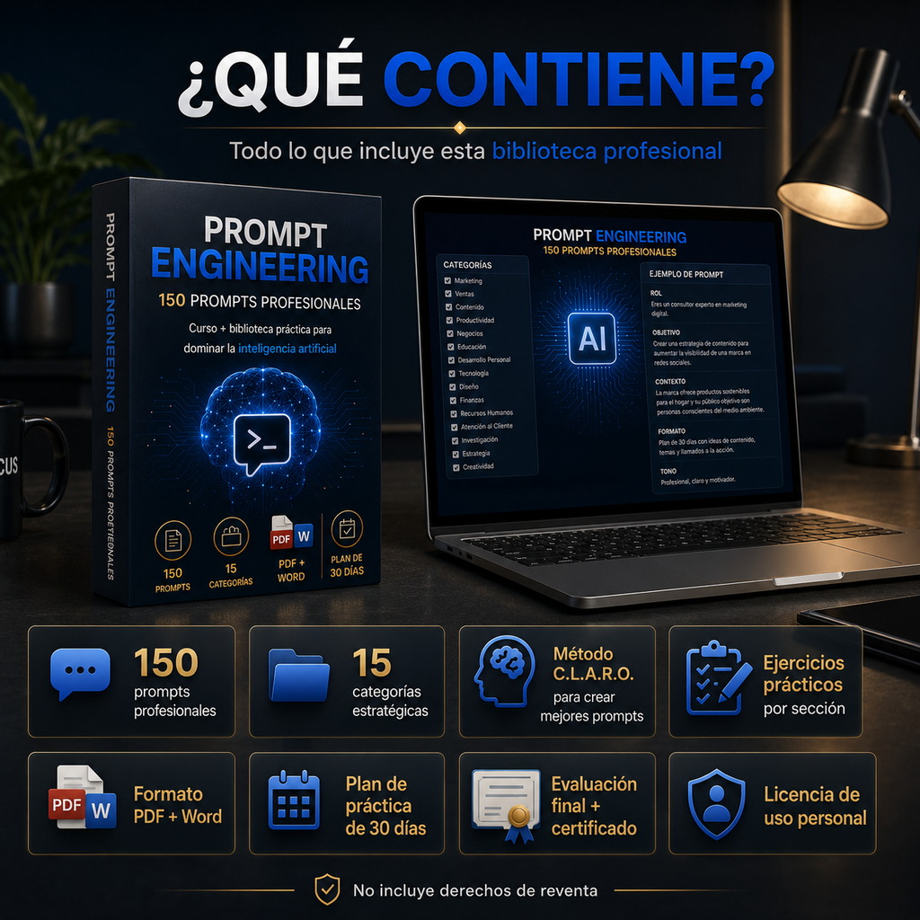 Prompt Engineering: 150 Prompts Profesionales para Dominar la Inteligencia Artificial