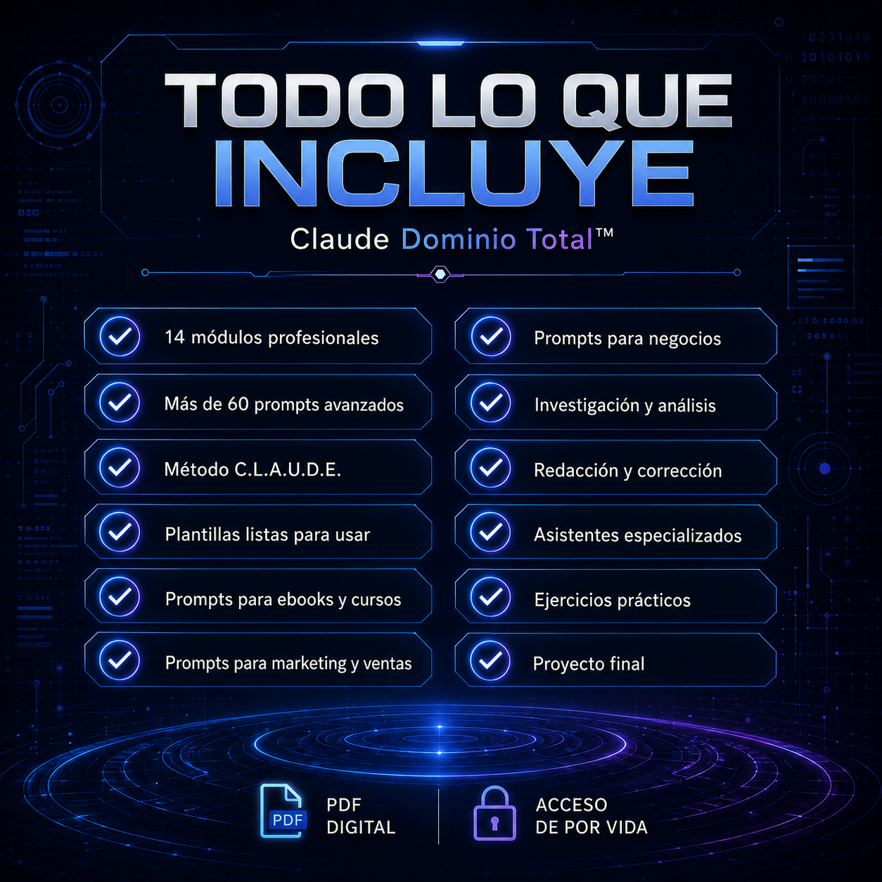 Claude Dominio Total™ — Curso Profesional de Ingeniería de Prompts y Creación con IA