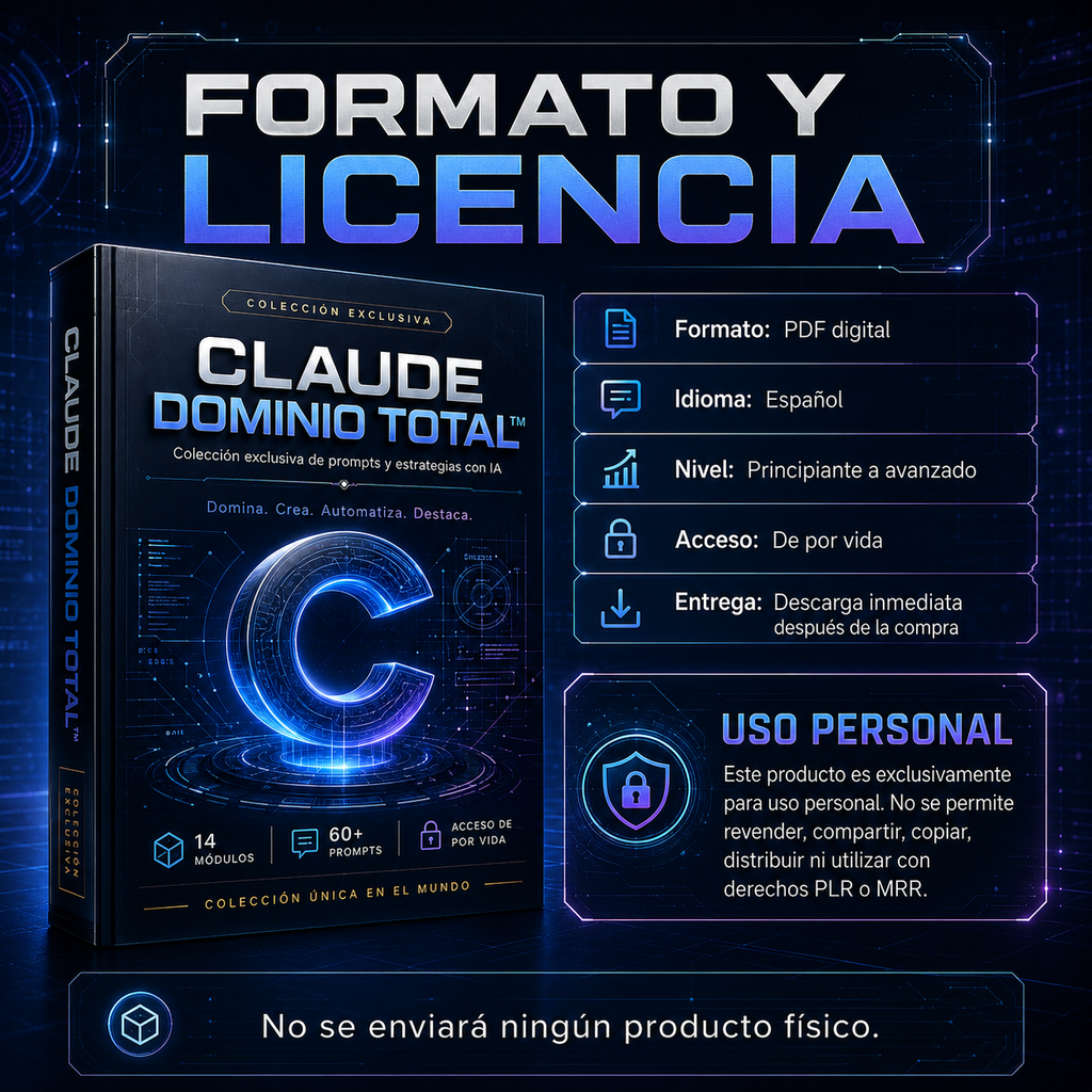 Claude Dominio Total™ — Curso Profesional de Ingeniería de Prompts y Creación con IA