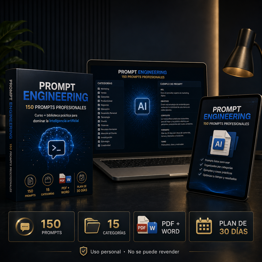 Prompt Engineering: 150 Prompts Profesionales para Dominar la Inteligencia Artificial
